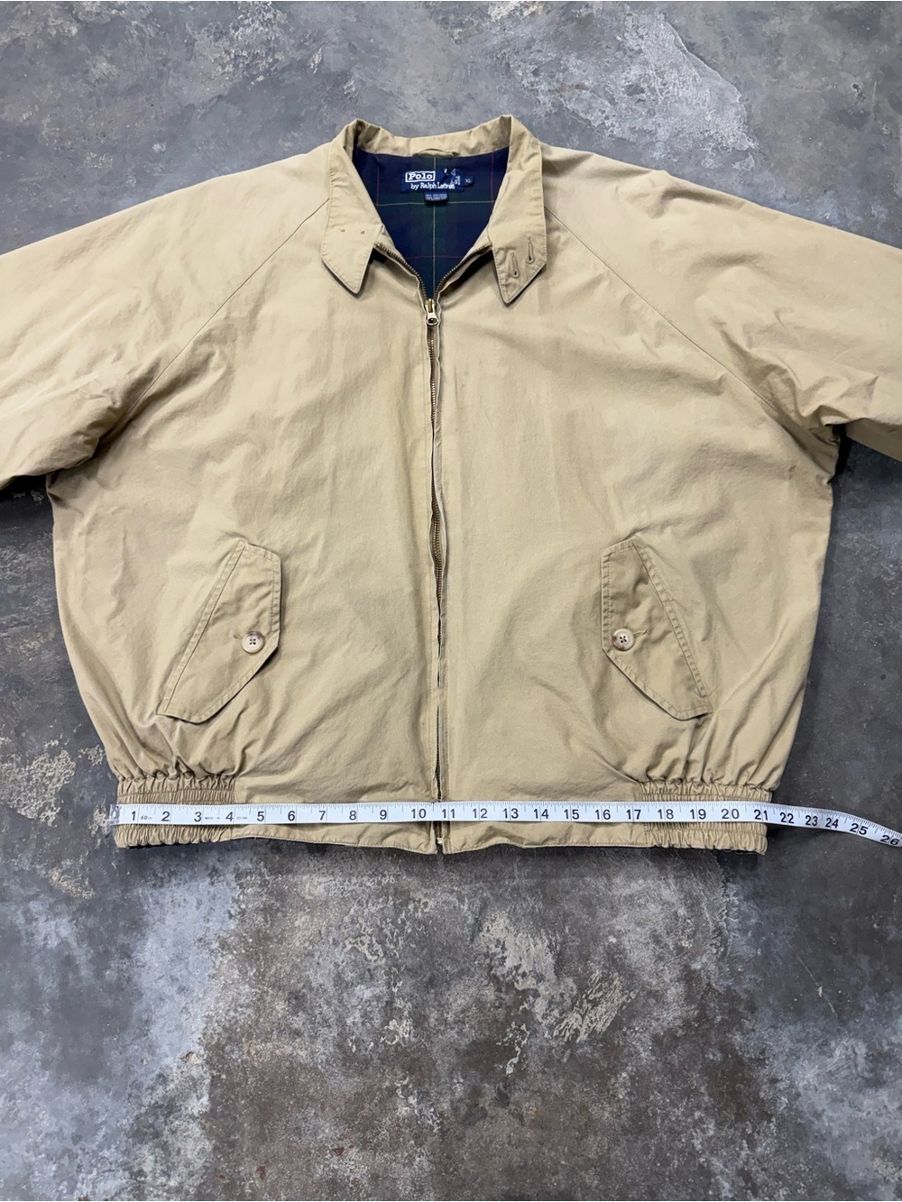 Vintage Polo Ralph Lauren Harrington Full Zip Plaid Lined Bomber Jacket - Picture 8 of 11